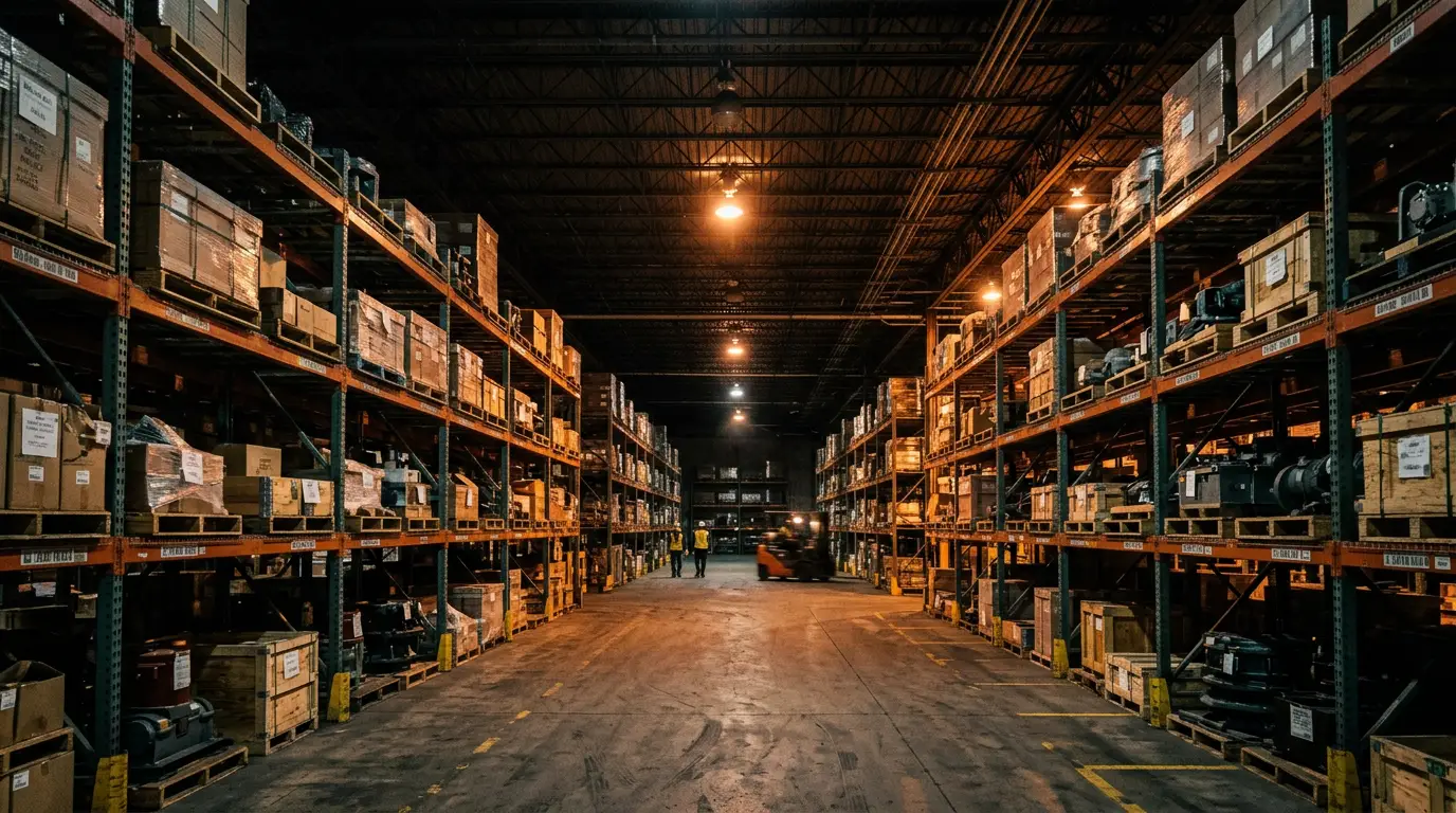 Industrial warehouse interior