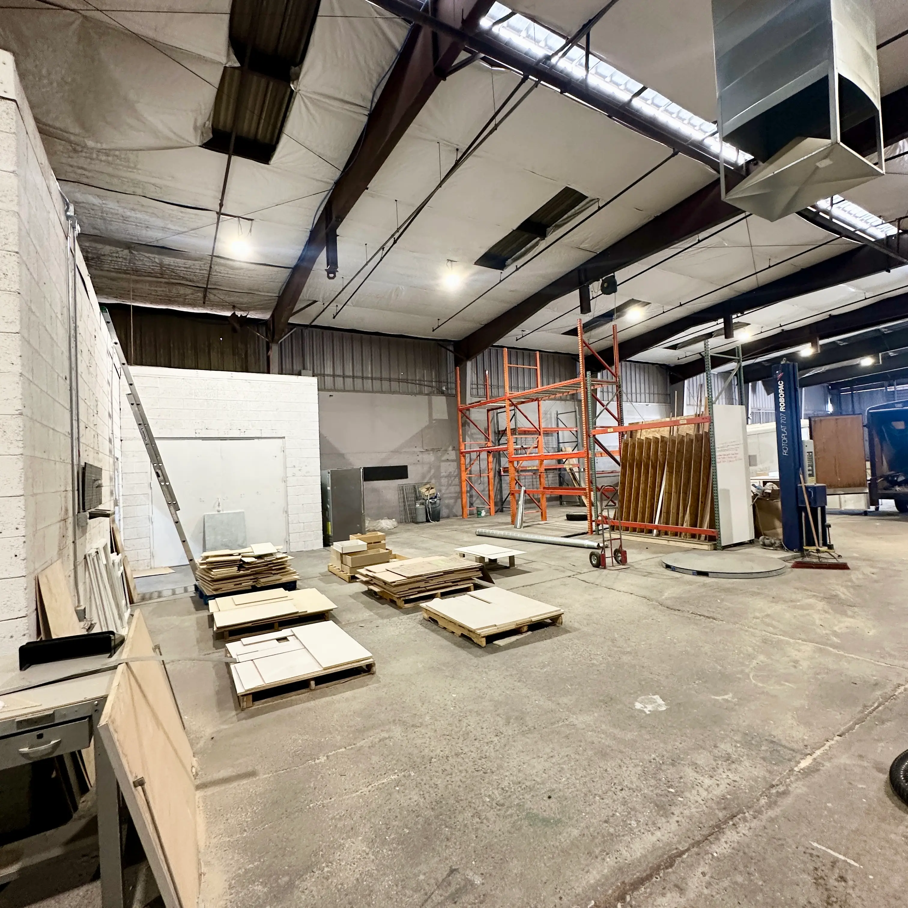 Industrial warehouse interior
